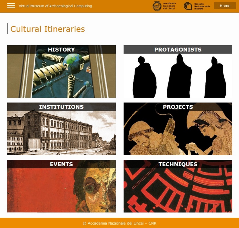 The Virtual Museum of Archaeological Computing: Cultural Itineraries